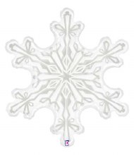 Snowflake Clear Jumbo Size Plastic Helium Balloon 38in.