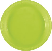 Neon Green 10in Pl Plates 50ct