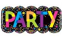 80's/90's Neon Party Shape • Jumbo 38" Mylar Helium Balloon