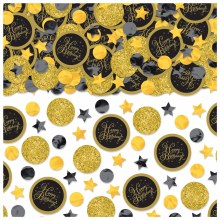 Confetti Happy Birthday Gold