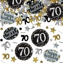 Sparkling 70th Bday Confetti