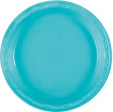 Teal 10in Pl Plates 50ct