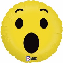 Emoji, Wow • Standard Size 18in. Mylar Helium Balloon