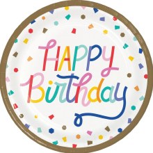 Birthday Confetti 9in Plt