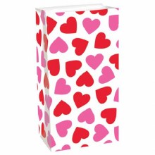 Valentine Paper Treat Bags 12pcs