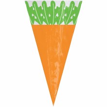 Carrot Shaped Plastic Cello Treat & Favor Bags ~ 20 Count