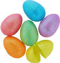Fillable 3in. Glitter Plastic Easter Eggs ~ 6 Count