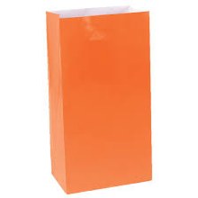 Orange Paper Loot Bags (12pk)
