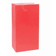 Red Paper Loot Bags (12pk)