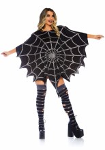 Poncho Web Black Glitter