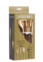 Gold Metallic Cutlery Asst