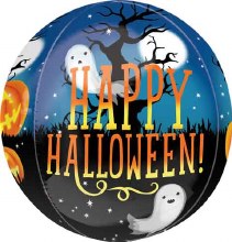 Jr. Jumbo "Happy Halloween" Ghosts & Jack-O-Lanterns ORBZ ~ 16"