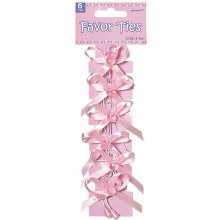 Pacifier Favor Tie Pink
