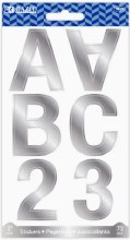 Alphabet Stickers 2" Silver