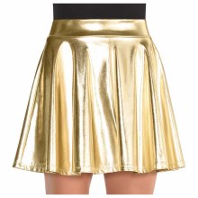 Skirt Flare Metallic Gold