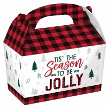 Large Plaid Treat Box ~ 5 Pack/6"x7"x4"
