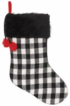 Stocking Buffalo Plaid B/W