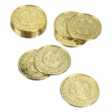 Plastic Gold Coins 100 Count