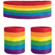 Rainbow Headband & Sweatbands