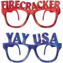 Patriotic Words Glasses 6pk