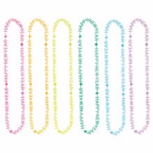 Happy New Years Glow Necklaces 6pk