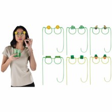 St Pats Straw Glasses 6ct