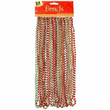 Beads Red/Grn/Orange 24 pk