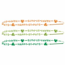 Happy St. Patricks Day 32in. Beaded Necklaces • 6 Pack