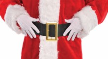 White Santa Gloves