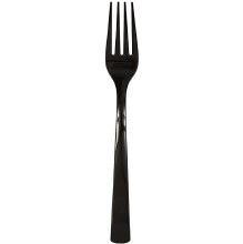 Midnight Black Plastic Forks