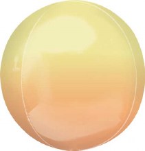 Ombre Yellow/Orange ORBZ Mylar Helium Balloon • 15in.