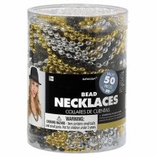 Beads Blk/Gld/Slv 50ct