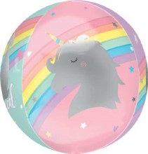 Unicorn, Magical ORBZ Sphere • Jumbo 16in. Mylar Helium Balloon