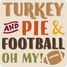 Coasters • Turkey, Pie and Football • 18 Count