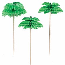 Palm Tree Honeycomb Picks 12pk