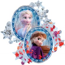 Frozen, Elsa & Anna Double Sided Frame • Jumbo 30in. Mylar Helium Balloon