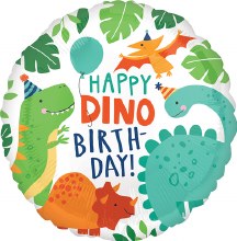 Dinosaur, Dinomite Happy Birthday • Standard Size 18in. Mylar Helium Balloon