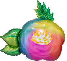 Rainbow Flower, Opalescent • Jumbo 30in. Mylar Helium Balloon