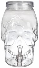 Drink Dispenser Skull Plastic 1 Gallon