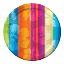 Aloha Summer 7in Plates Stripe 8ct