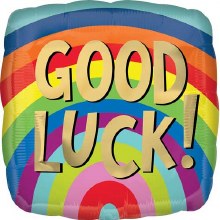 Good Luck, Whimsy Rainbow • Standard Size 18in. Mylar Helium Balloon