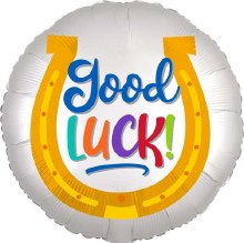 Good Luck, Horseshoe • Standard Size 18in. Mylar Helium Balloon