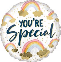 You're Special, Trendy Rainbows • Standard Size 17in Mylar Helium Balloon