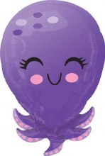 Under The Sea, Octopus Shape • Jr. Jumbo 21in. Mylar Helium Balloon