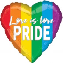 MYLR Rainbow Pride Heart 18"