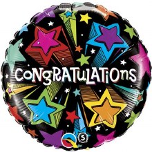 MYLR Congrats Neon Stars 18"
