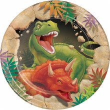 Dino Blast 7in Plates 8ct