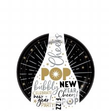 New Years Sparkle Plate 7in