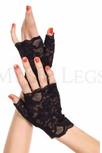 Cuff Gloves Lace Black