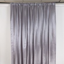 Satin Curtain Backdrop ~ Silver